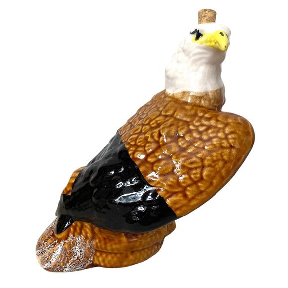 Vintage MCM American Bald Eagle Decanter Set 4 Cups Shot Glasses Rare Retro - Picture 2 of 11